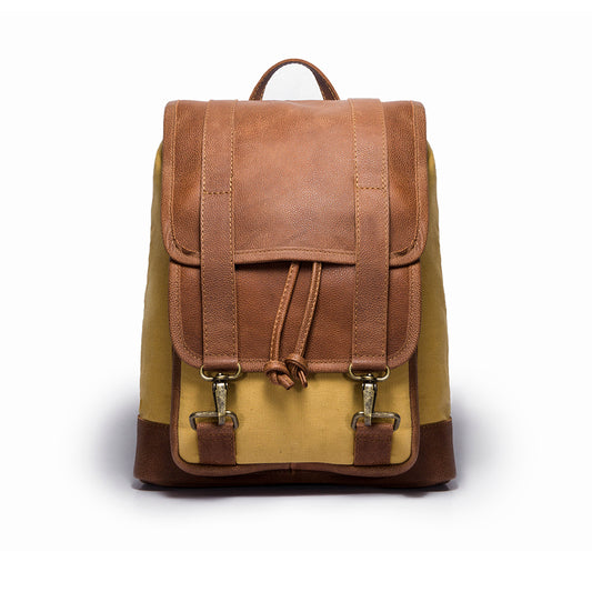 Tomcat | Mustard Yellow | Cotton Canvas | Brown Leather