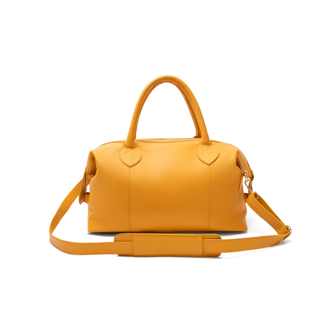 Premium leather duffel bag designed for stylish travel and weekend use