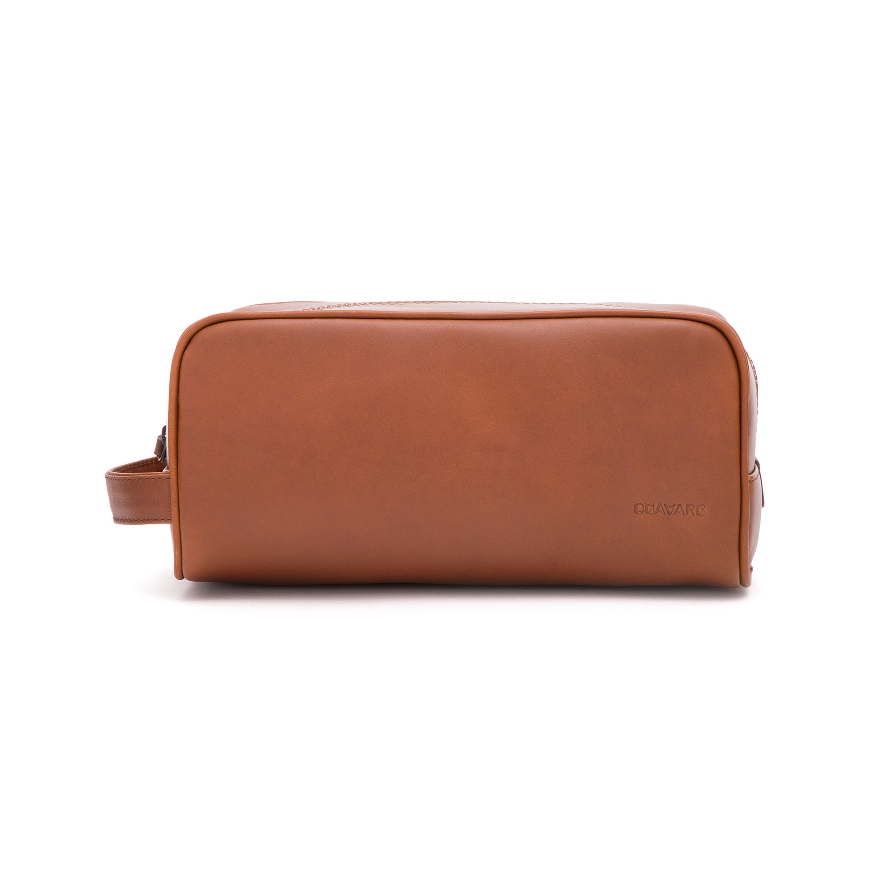 Real leather cosmetic bag – handcrafted toiletry organizer for men and women